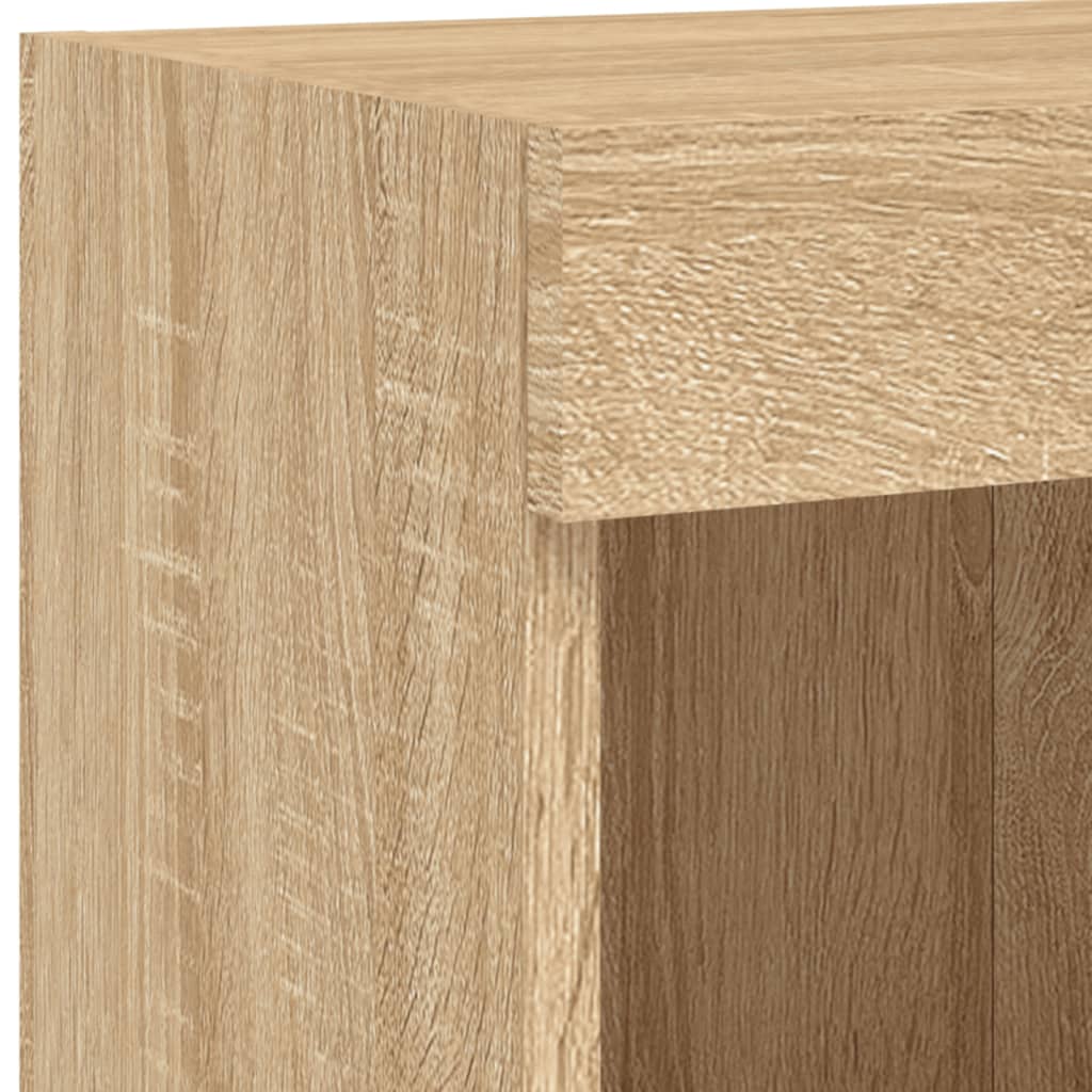 2 Piece TV Cabinet Set with LED Lights Sonoma Oak 100x30x30 cm