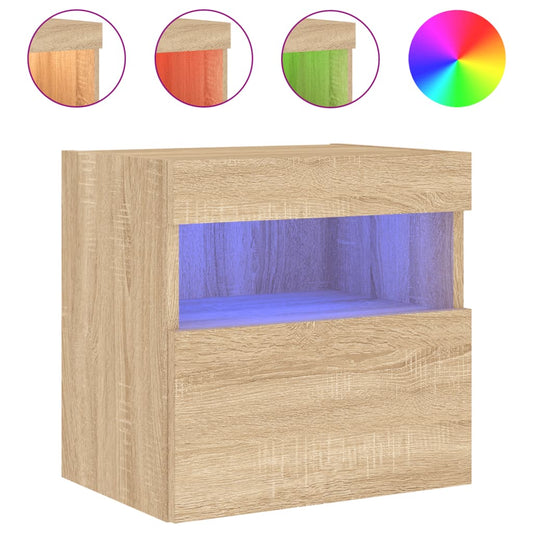 TV Wall Cabinet with LED Lights Sonoma Oak 40x30x40 cm TV Wall Cabinet with LED Lights Sonoma Oak 40x30x40 cm