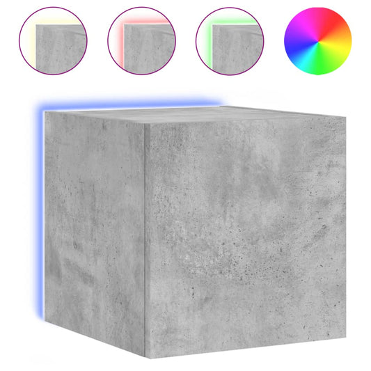 TV Wall Cabinet with LED Lights Concrete Grey 30.5x35x30 cm TV Wall Cabinet with LED Lights Concrete Grey 30.5x35x30 cm