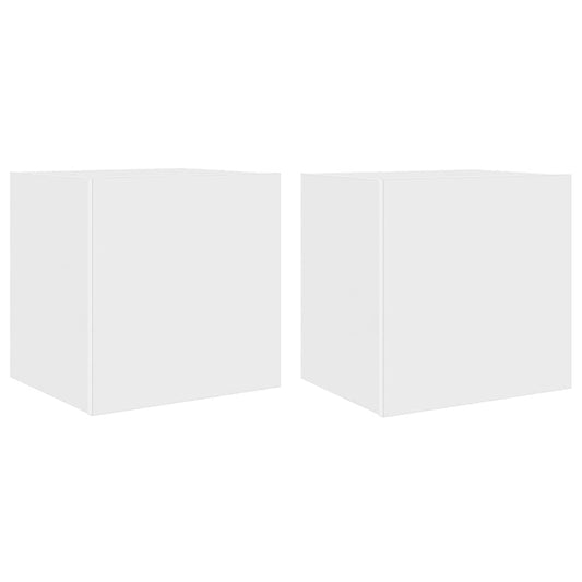 TV Wall Cabinets with LED Lights 2 pcs White 40.5x35x40 cm TV Wall Cabinets with LED Lights 2 pcs White 40.5x35x40 cm