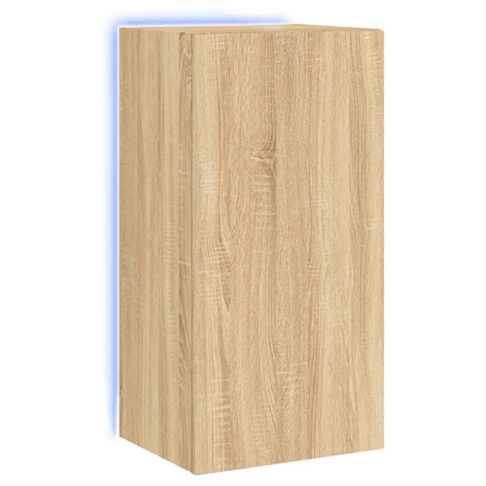 TV Wall Cabinet with LED Lights Sonoma Oak 40.5x35x80 cm TV Wall Cabinet with LED Lights Sonoma Oak 40.5x35x80 cm