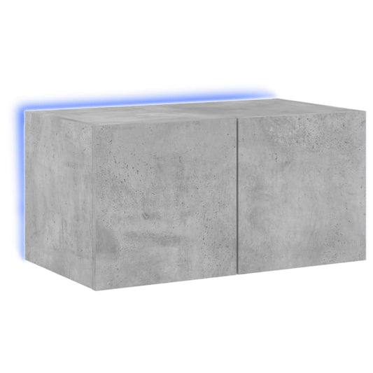 TV Wall Cabinet with LED Lights Concrete Grey 60x35x31 cm TV Wall Cabinet with LED Lights Concrete Grey 60x35x31 cm