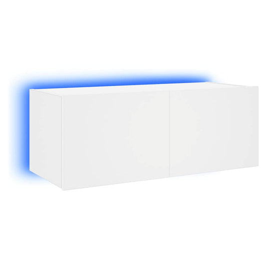 TV Wall Cabinet with LED Lights White 80x35x31 cm TV Wall Cabinet with LED Lights White 80x35x31 cm