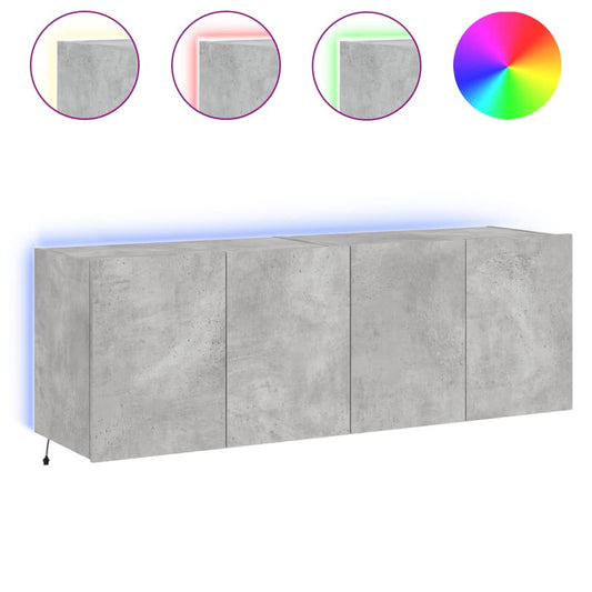 TV Wall Cabinets with LED Lights 2 pcs Concrete Grey 60x35x41 cm TV Wall Cabinets with LED Lights 2 pcs Concrete Grey 60x35x41 cm