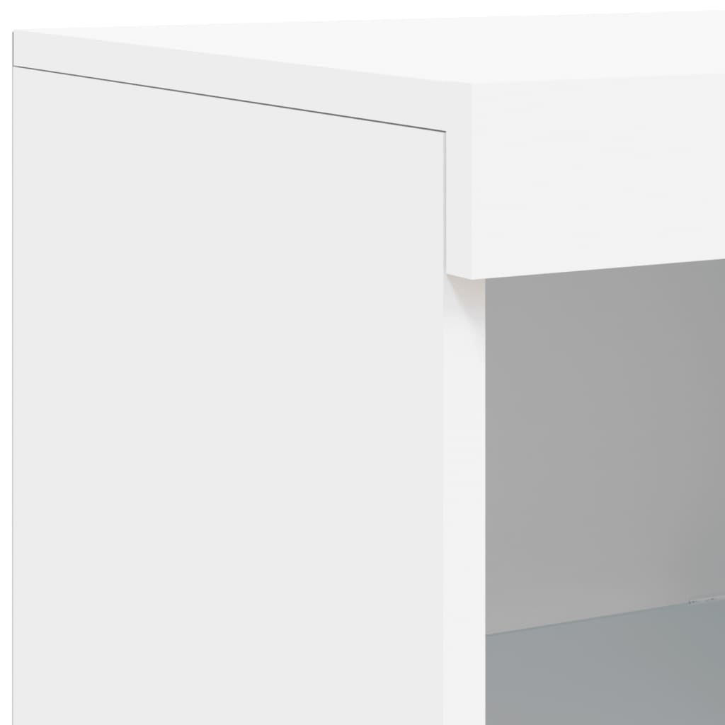 Sideboard with LED Lights White 181,5x37x100 cm