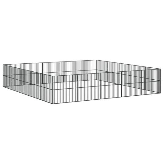 Dog Playpen 20 Panels Black Galvanised Steel Dog Playpen 20 Panels Black Galvanised Steel