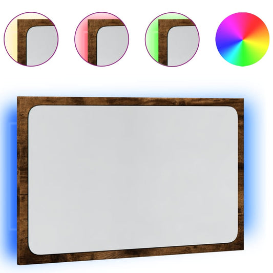 LED Bathroom Mirror Sonoma Oak 60x8.5x38 cm Engineered Wood LED Bathroom Mirror Sonoma Oak 60x8.5x38 cm Engineered Wood