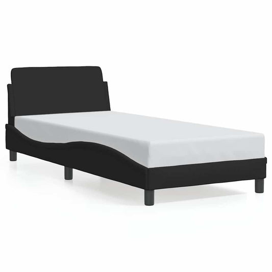 Bed Frame "Dover" Black 90x190 cm Single Fabric Bed Frame "Dover" Black 90x190 cm Single Fabric