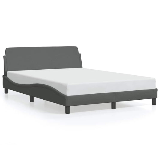 Bed Frame "Dover" Dark Grey 135x190 cm Double Fabric Bed Frame "Dover" Dark Grey 135x190 cm Double Fabric