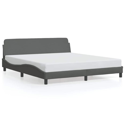 Bed Frame "Dover" Dark Grey 180x200 cm Super King Fabric Bed Frame "Dover" Dark Grey 180x200 cm Super King Fabric