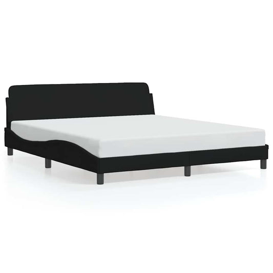 Bed Frame "Dover" Black 180x200 cm Super King Fabric Bed Frame "Dover" Black 180x200 cm Super King Fabric