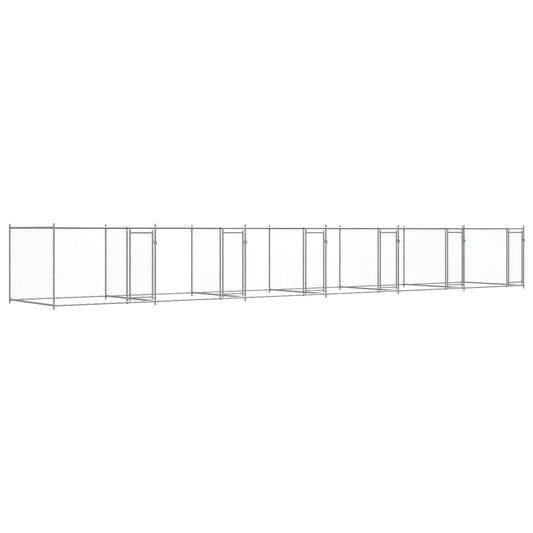 Dog Cage with Doors Grey 12x2x1.5 m Galvanised Steel Dog Cage with Doors Grey 12x2x1.5 m Galvanised Steel