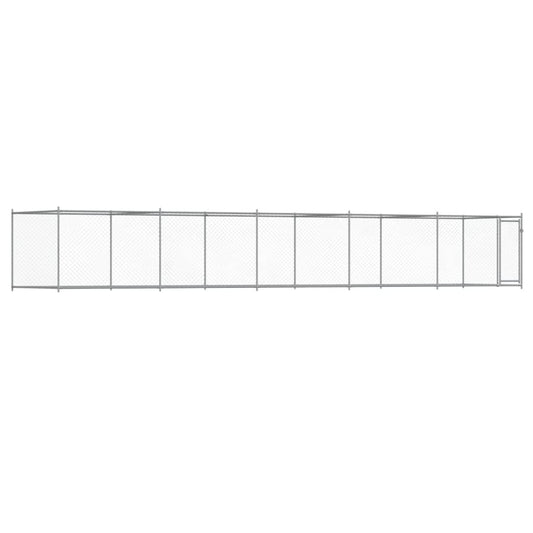 Dog Cage with Door Grey 10x2x1.5 m Galvanised Steel Dog Cage with Door Grey 10x2x1.5 m Galvanised Steel