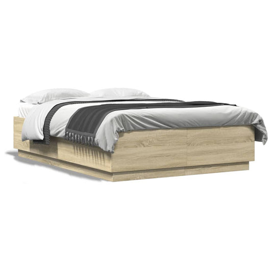Bed Frame without Mattress Sonoma Oak 140x200 cm Bed Frame without Mattress Sonoma Oak 140x200 cm