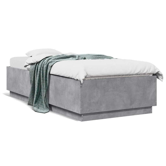 Bed Frame without Mattress Concrete Grey 100x200 cm Bed Frame without Mattress Concrete Grey 100x200 cm
