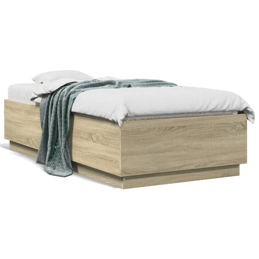 Bed Frame without Mattress Sonoma Oak 90x190 cm Single Bed Frame without Mattress Sonoma Oak 90x190 cm Single