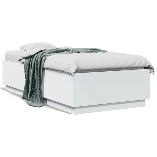 Bed Frame without Mattress White 75x190 cm Small Single Bed Frame without Mattress White 75x190 cm Small Single