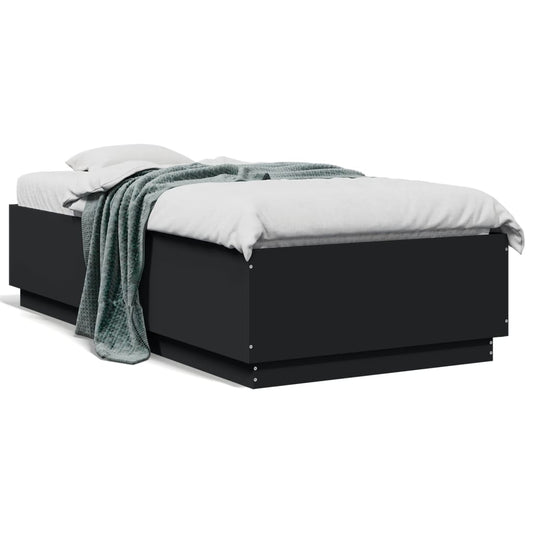 Bed Frame without Mattress Black 75x190 cm Small Single Bed Frame without Mattress Black 75x190 cm Small Single