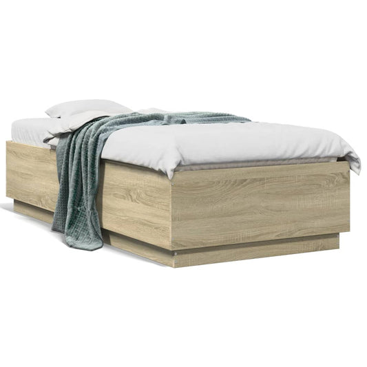 Bed Frame without Mattress Sonoma Oak 75x190 cm Small Single Bed Frame without Mattress Sonoma Oak 75x190 cm Small Single