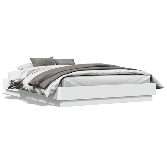 Bed Frame | White | Engineered wood, Plywood | Double | Durable Bed Frame | White | Engineered wood, Plywood | Double | Durable