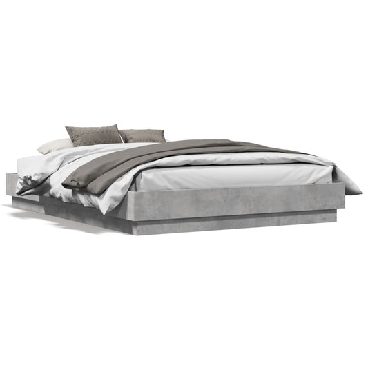 Bed Frame without Mattress Concrete Grey 120x190 cm Small Double Bed Frame without Mattress Concrete Grey 120x190 cm Small Double