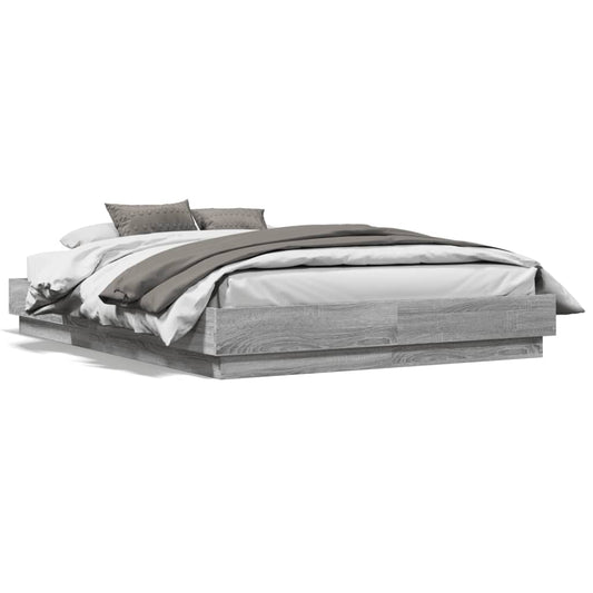 Bed Frame | Grey Sonoma | Engineered wood, Plywood | Small Double Bed Frame | Grey Sonoma | Engineered wood, Plywood | Small Double