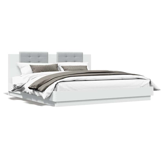 Bed Frame without Mattress White 200x200cm Bed Frame without Mattress White 200x200cm