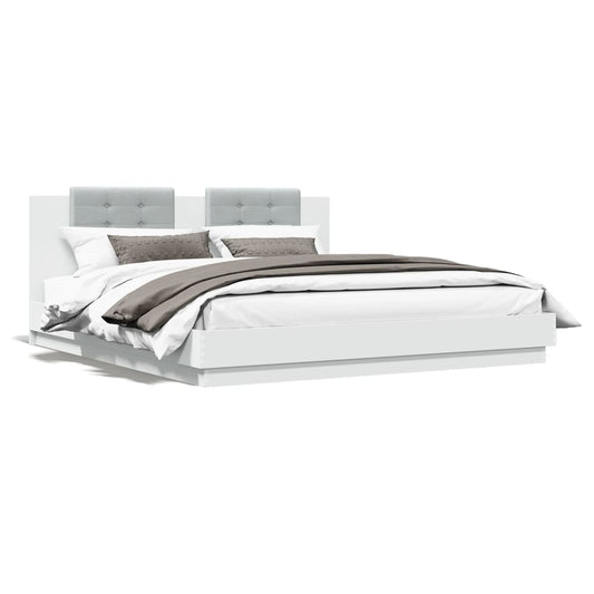 Bed Frame without Mattress White 180x200 cm Super King Bed Frame without Mattress White 180x200 cm Super King