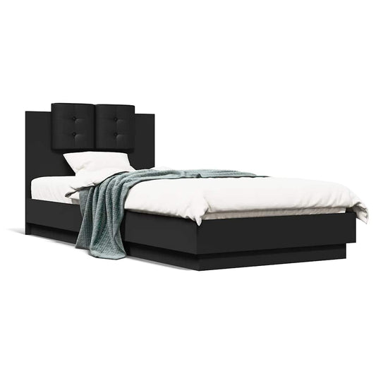 Bed Frame without Mattress Black 90x200 cm Bed Frame without Mattress Black 90x200 cm