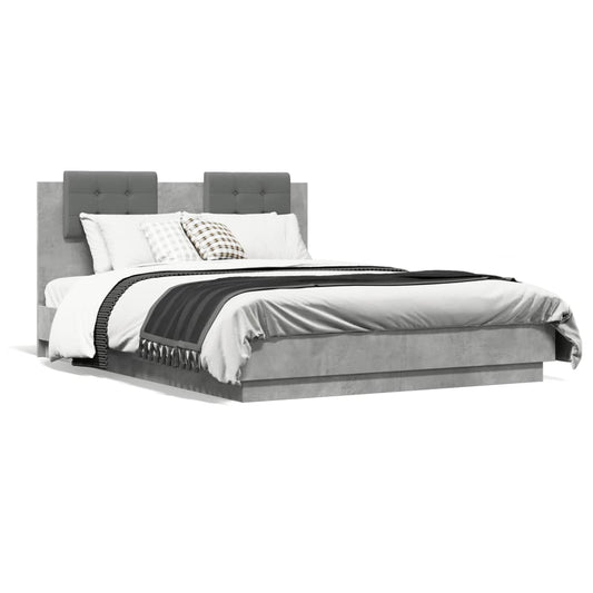 Bed Frame without Mattress Concrete Grey 120x190 cm Bed Frame without Mattress Concrete Grey 120x190 cm