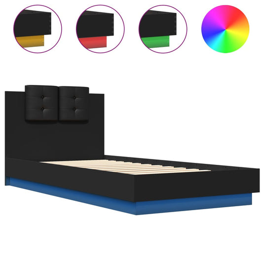 Bed Frame | Black | Engineered wood, Plywood | 100x200 cm | Bed Frame Bed Frame | Black | Engineered wood, Plywood | 100x200 cm | Bed Frame