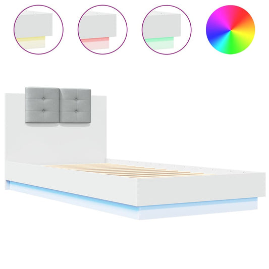 Bed Frame | White | Engineered wood and plywood | Single | Bed Frame Bed Frame | White | Engineered wood and plywood | Single | Bed Frame