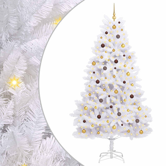 Artificial Christmas Tree 270 cm PVC and Steel White Artificial Christmas Tree 270 cm PVC and Steel White