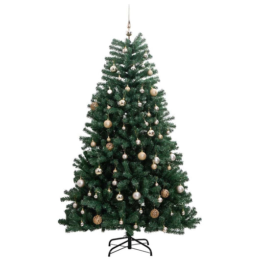 Artificial Hinged Christmas Tree 300 LEDs & Ball Set 180 cm Artificial Hinged Christmas Tree 300 LEDs & Ball Set 180 cm