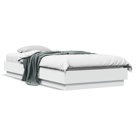 Bed Frame without Mattress White 100x200 cm Engineered Wood Bed Frame without Mattress White 100x200 cm Engineered Wood