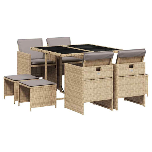 Garden Dining Set | Mix Beige, Black, Light Grey Garden Dining Set | Mix Beige, Black, Light Grey