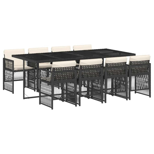 Garden Dining Set | Black and cream white Garden Dining Set | Black and cream white