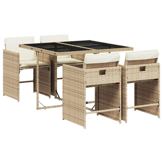 Garden Dining Set | Beige, Black, Cream White Garden Dining Set | Beige, Black, Cream White