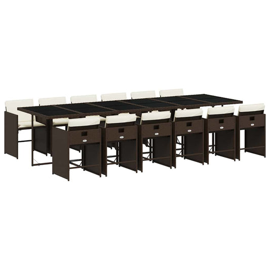 Garden Dining Set | Brown, Cream White Garden Dining Set | Brown, Cream White