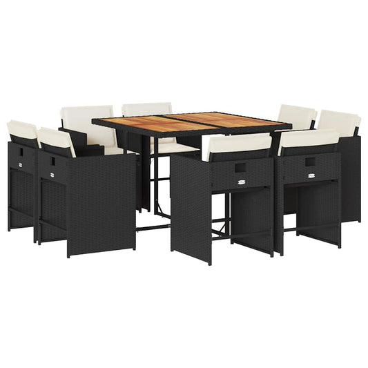 Garden Dining Set | Black and Brown Garden Dining Set | Black and Brown