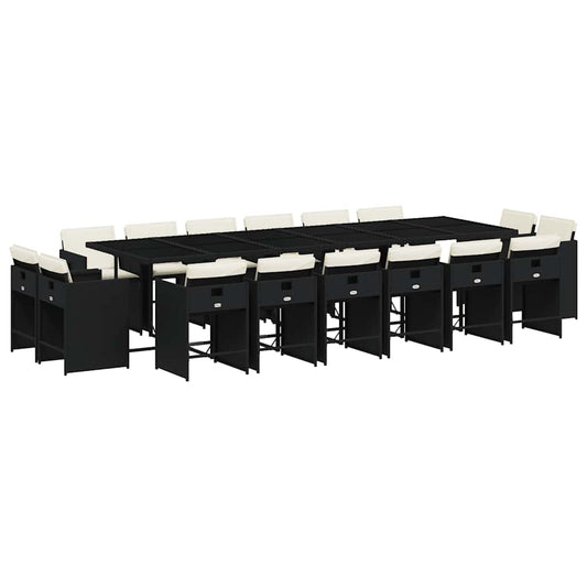 Garden Dining Set | Black and Cream White Garden Dining Set | Black and Cream White