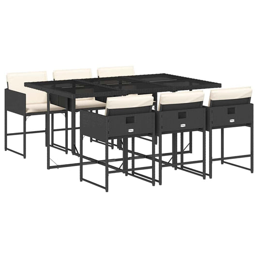 Garden Dining Set | Black, Cream White Garden Dining Set | Black, Cream White