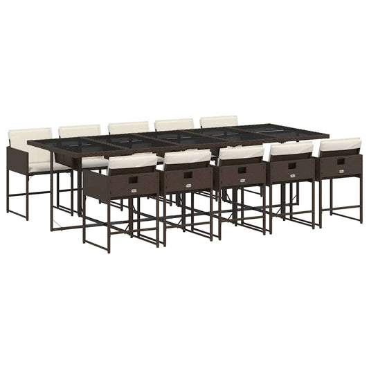 Garden Dining Set | Brown, Cream white Garden Dining Set | Brown, Cream white