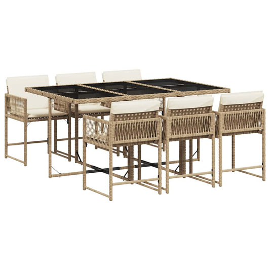 Garden Dining Set | Beige, Black, Cream White Garden Dining Set | Beige, Black, Cream White