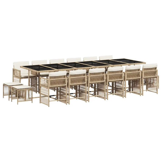 Garden Dining Set | Beige, Cream White Garden Dining Set | Beige, Cream White