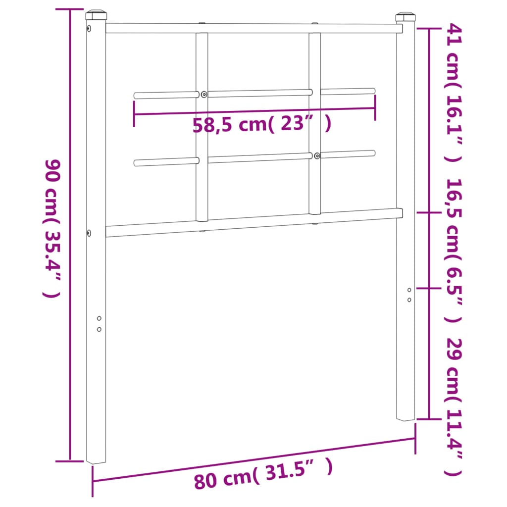 Metal Replace Headboard White 75 cm