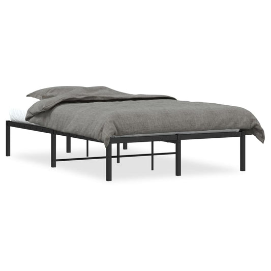 Metal Bed Frame without Mattress Black 120x200cm Metal Bed Frame without Mattress Black 120x200cm