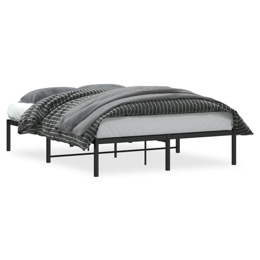 Metal Bed Frame without Mattress Black 140x200cm Metal Bed Frame without Mattress Black 140x200cm