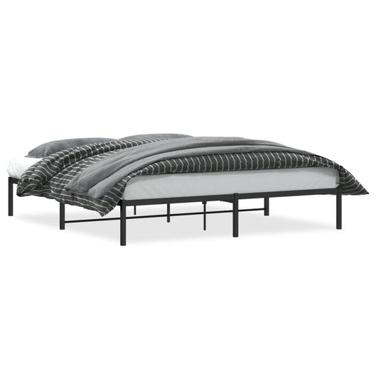 Metal Bed Frame without Mattress Black 180x200cm Metal Bed Frame without Mattress Black 180x200cm