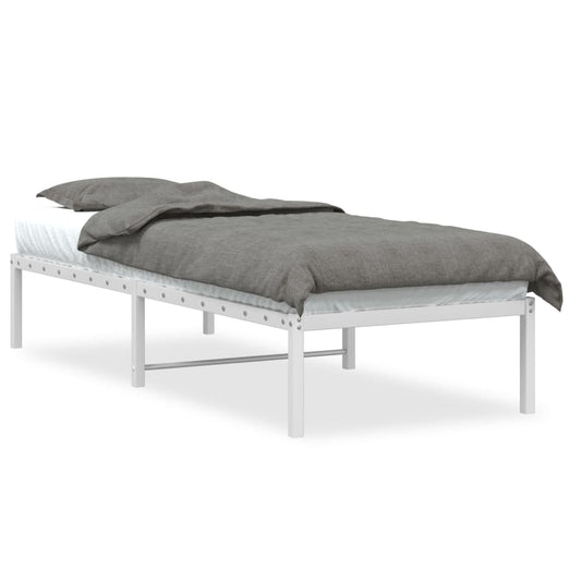 Metal Bed Frame without Mattress White 80x200cm Metal Bed Frame without Mattress White 80x200cm